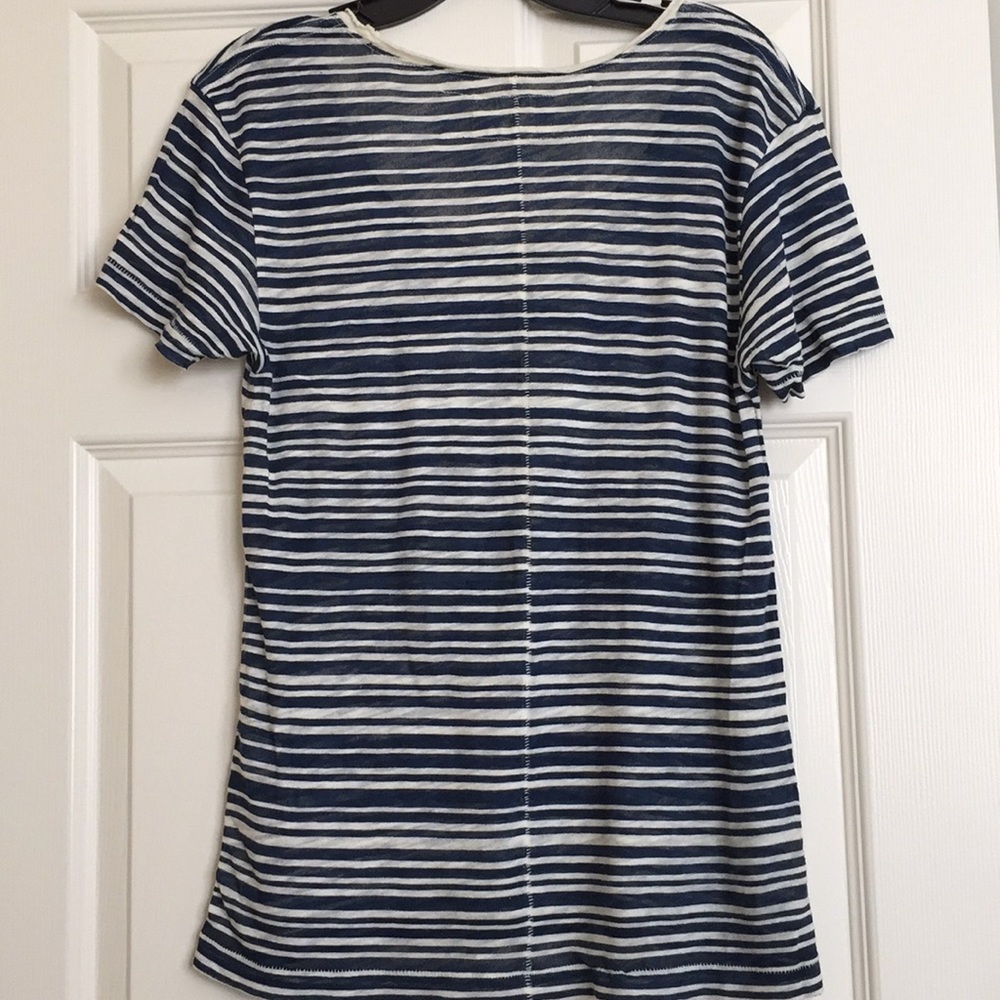 Rag & Bone Striped Pocket Tee - Xs View 2